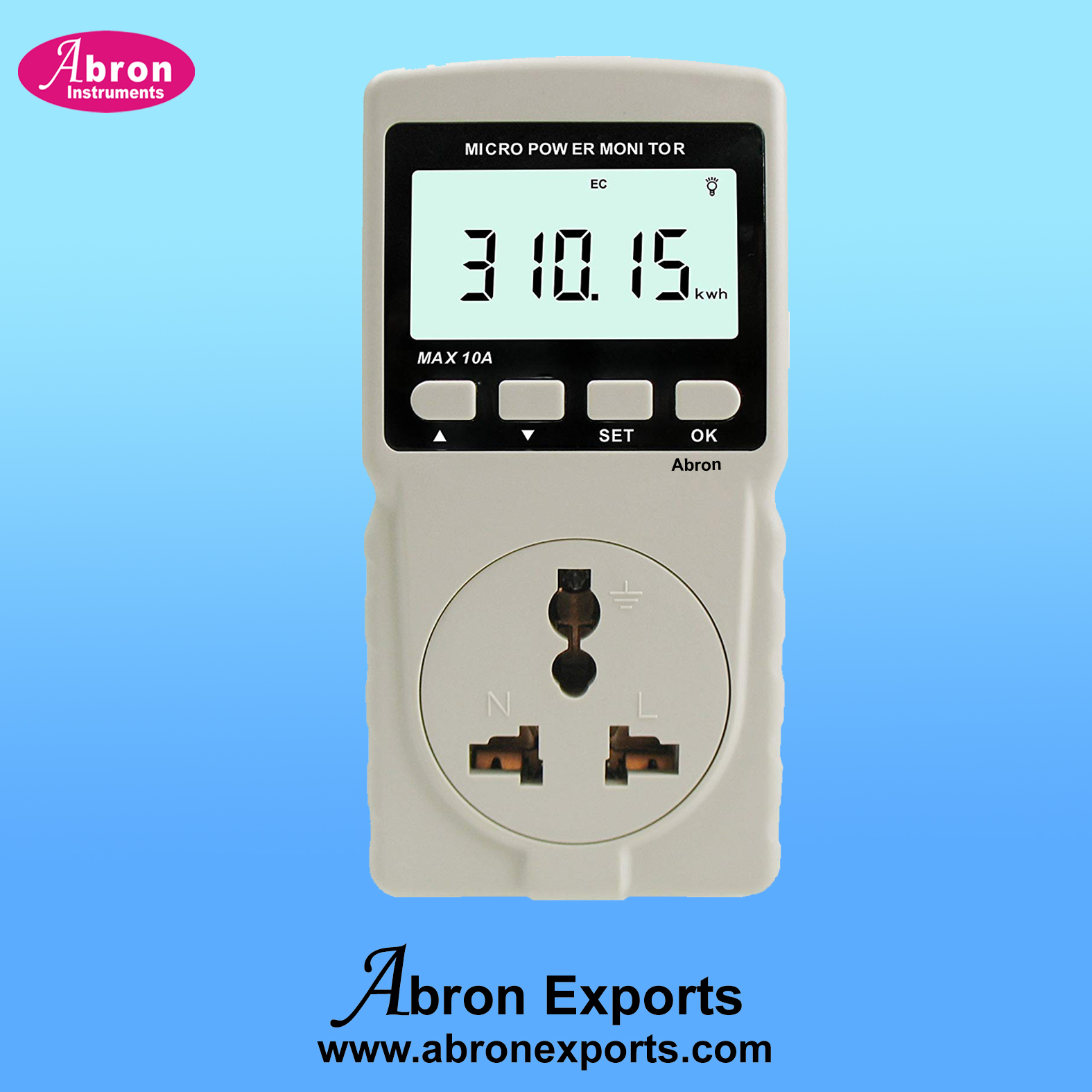 Energy Meter Power Factor Meter Single Phase Digital Volt, Current PF, Kwh AE-1433PD or AE-1304PD